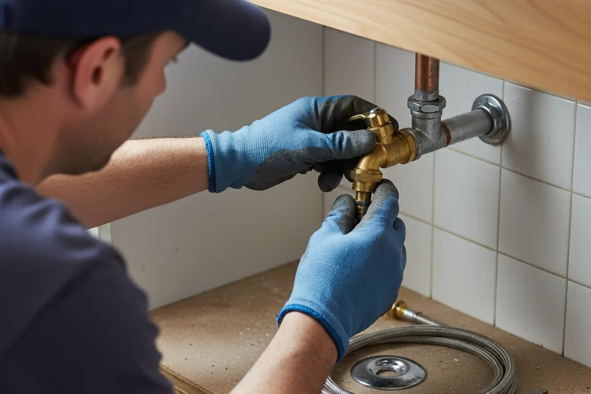 Shutoff valve and fitting work during Faucet and Fixture Repair in Gridley